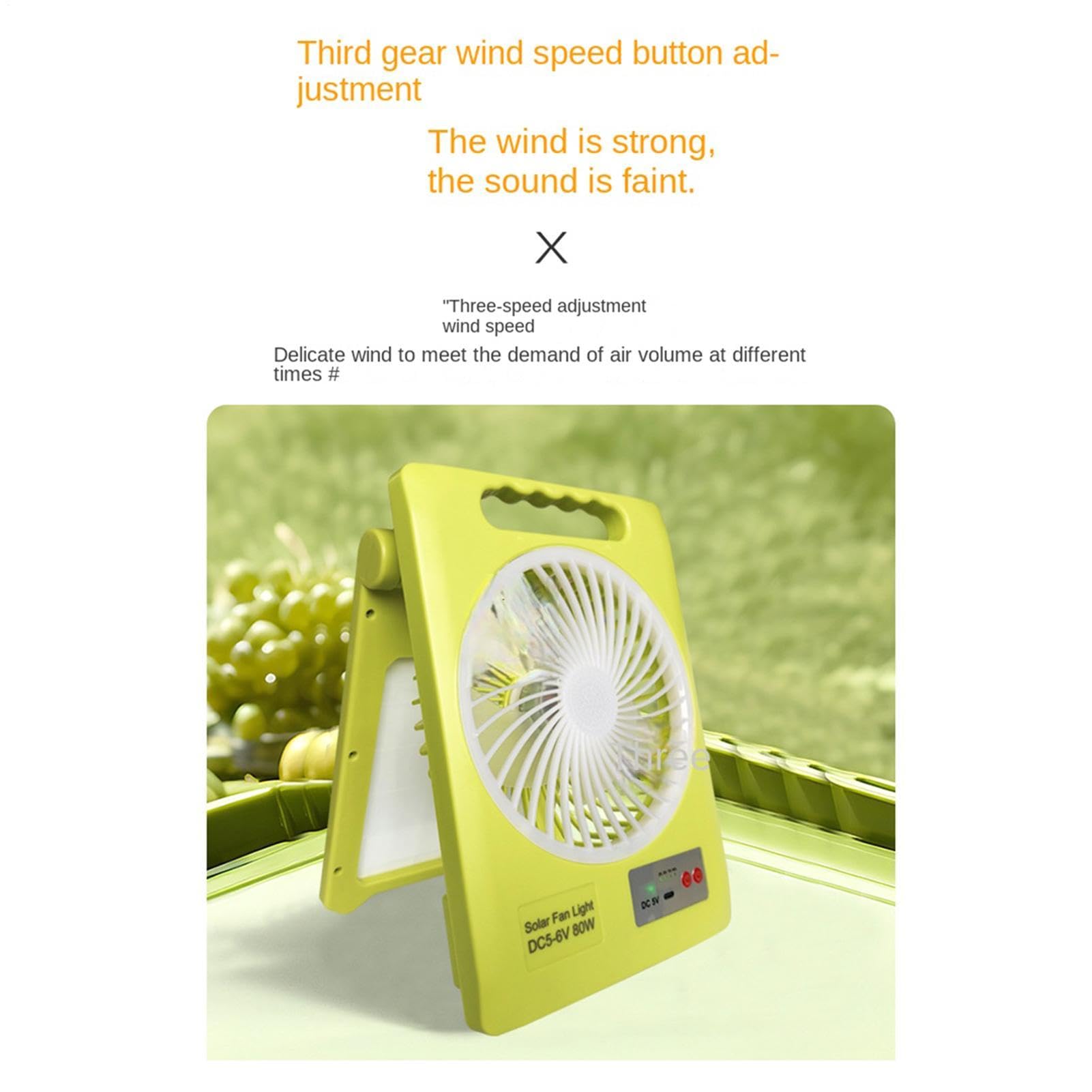 Ventilatori Per Esterni Ricaricabile e Portatile con Luce LED | Ventilatori per Tende da Campeggio Per Tende Da Esterno Spiaggia Casa Escursionismo Pesca Giardino