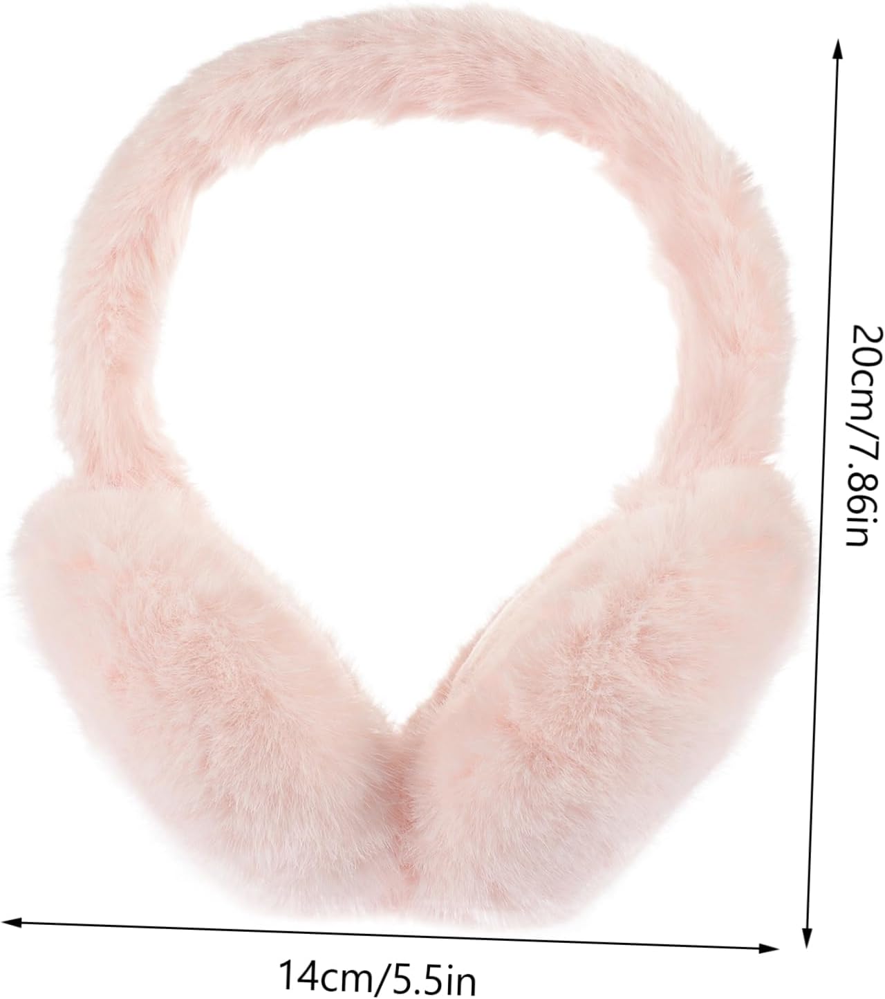 Holibanna Pink Artificial Fur Ear Cover Warm Earmuffs for Women Outdoor image 2
