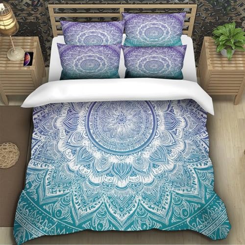 Parure de lit licorne 220x240 cm en microfibre avec housse de couette