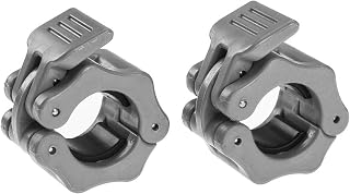 Barbell Clamps 1 inch, Exercise Collars 1"(25mm) Quick Release Pair of Locking Collar Clips for Workout Weightlifting Fitness Training (Gray)