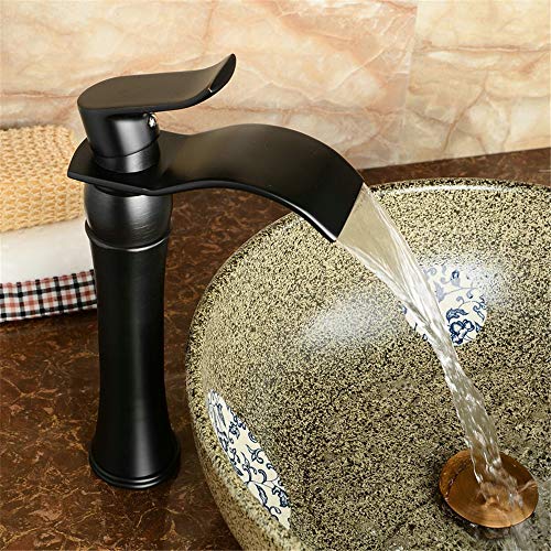 Robinet cascade noir brmixer pour vasque de salle de bain zen - 4