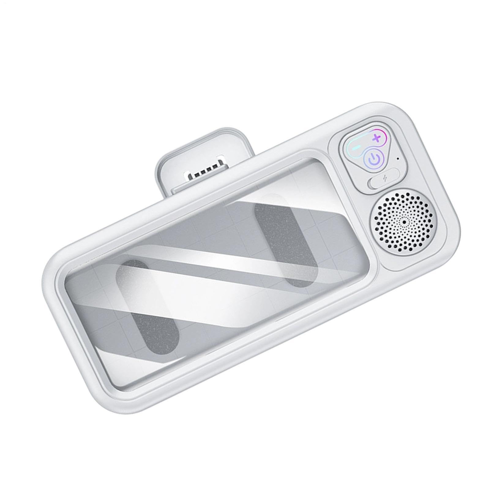 Support de téléphone de salle de bain antidérapant avec haut-parleur sans fil étanche pour mur