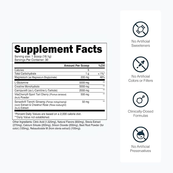Transparent Labs Post - Post-Workout Recovery Muscle Builder with L-Glutamine, Beta-Alanine and BetaPure Betaine Anhydrous for Muscle Recovery and Muscle Building - 30 Servings, Strawberry Lemonade
