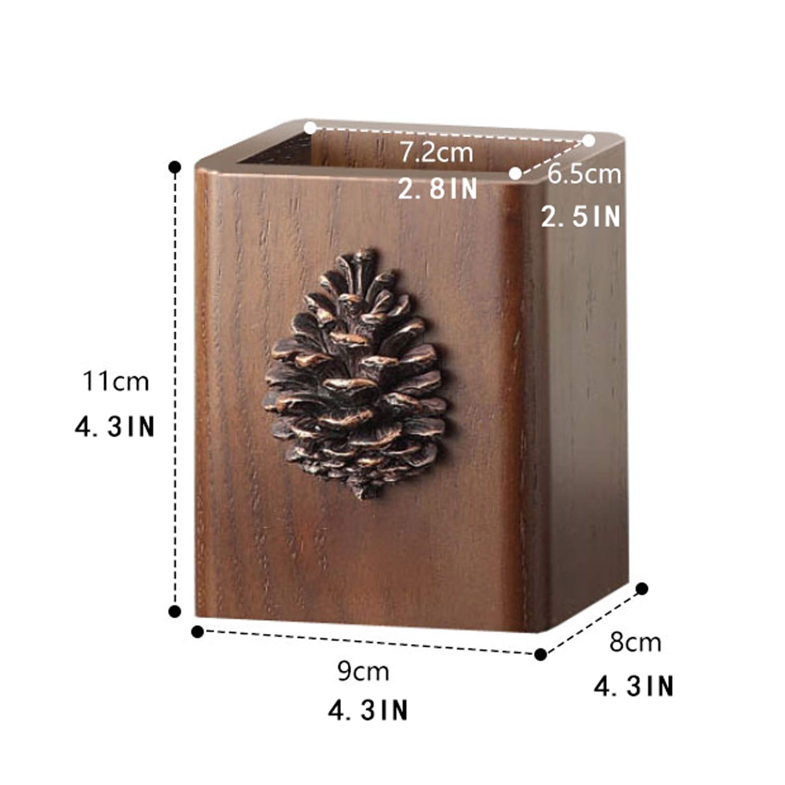 Portapenne Porta Pigne Penna Penna Stile Europeo Scrivania in Legno Penna Pen Matita Pen Matita Penna Carino Matita in Legno Tazza Pot Desk Tidy Organizer Trucco Trucco Pennelli Portamatite