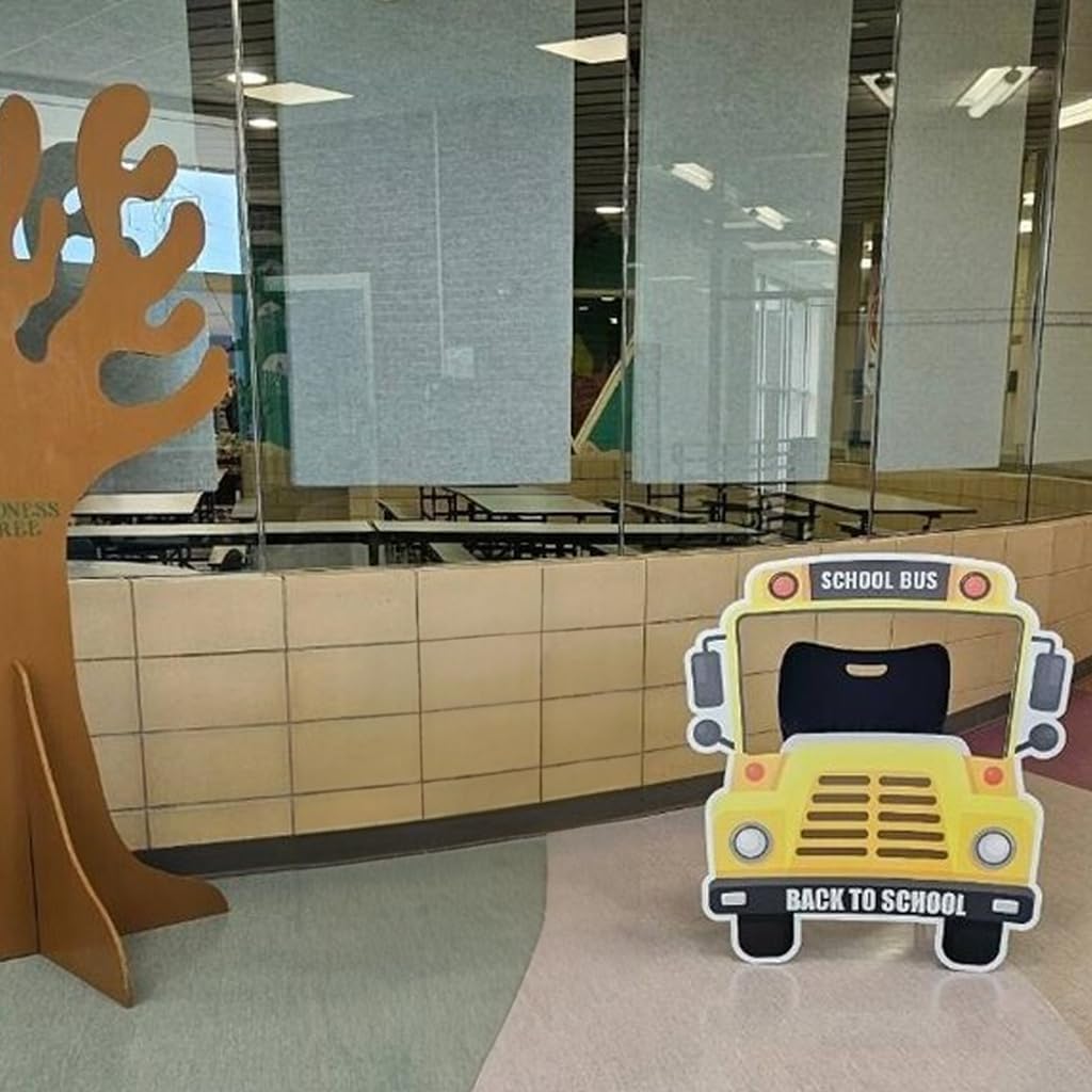 VictoryStore Photo Booth Frame Back to School Selfie Frame 1st Day of School Bus Photo Prop 35 Inches by 38 Inches 12745