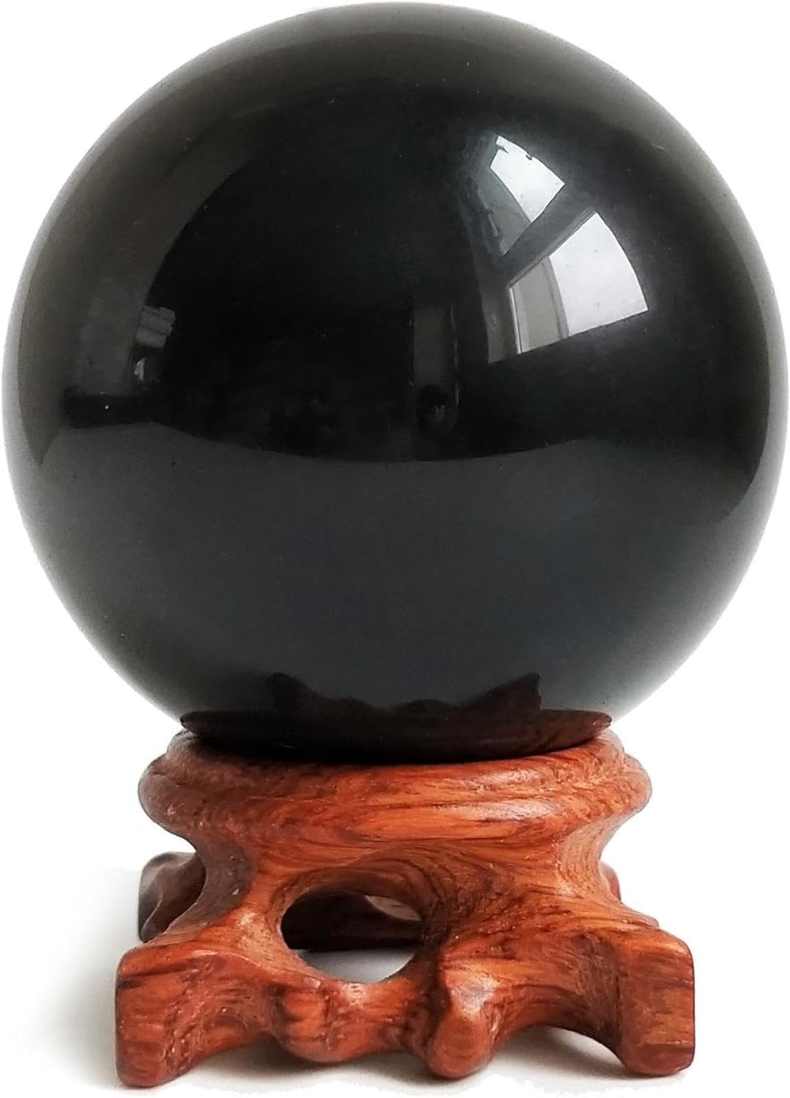 DQFOCPHHAA Black Obsidian Crystal Balls for Fengshui, Crystal, Divination, Home Decoration, Black Magic Crystal Sphere,obsidian-12cm
