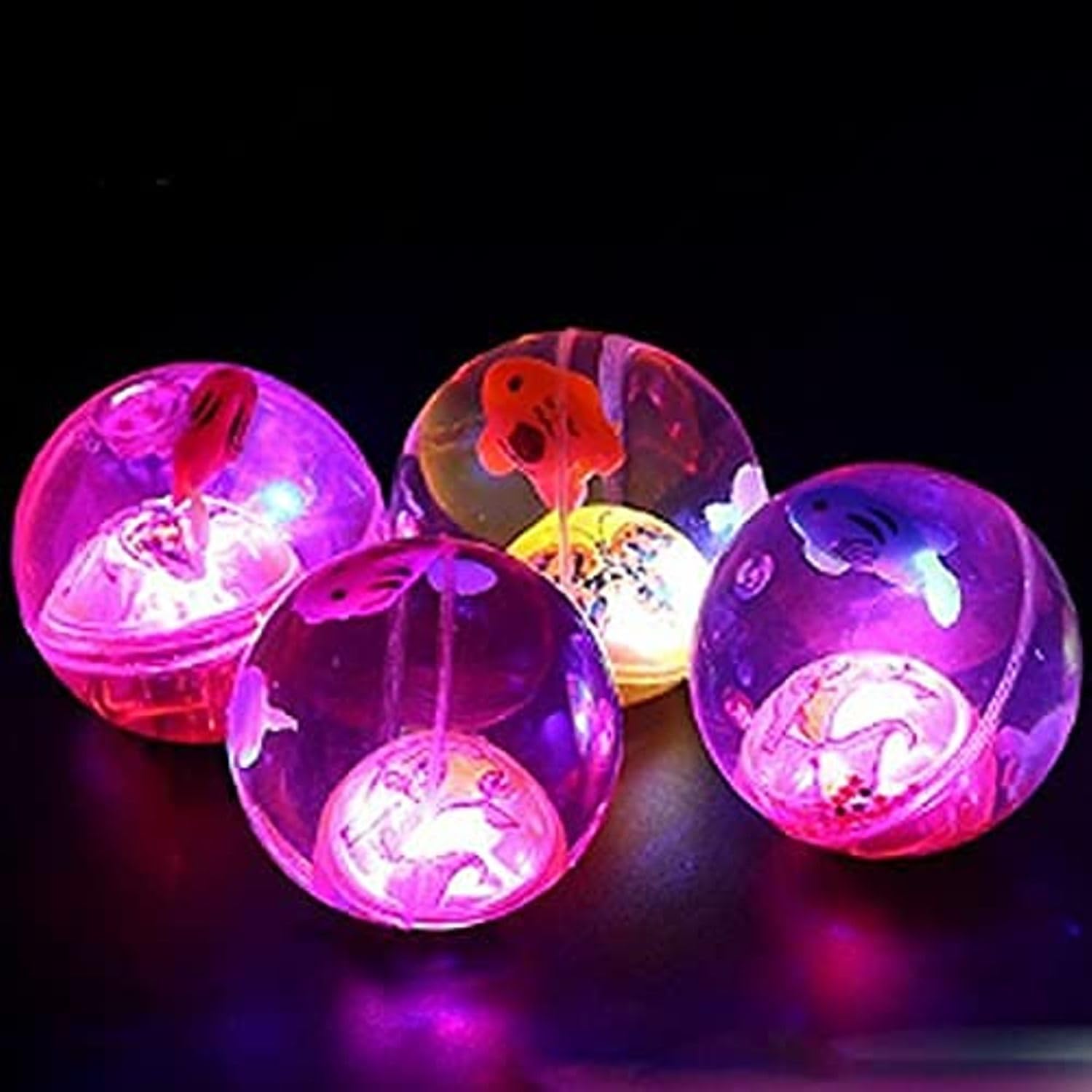 LED Flashing Bouncing Ball for Kids | Pack of 1 | Fun Toy for Toddlers and Kids | Transparent Water Filled Rubber Baby Balls | Soft Handball with Colorful Light-image-11