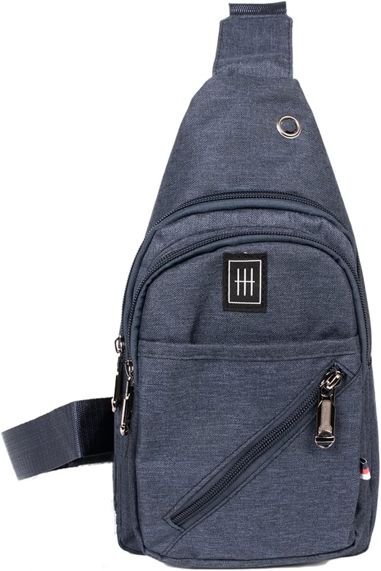 WESTEND Crossbody Canvas Sling Bag with Adjustable Strap, Navy Solid Casual Daypacks
