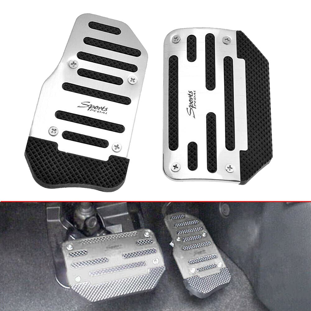 Juego de 2 pedazos de acelerador de gas y pedal de freno para coche de transmisión automática universal