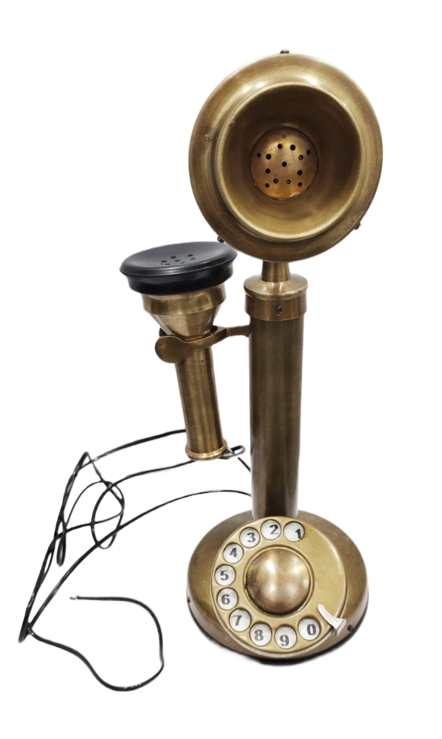 Amazon.com : Vintage Antique Candlestick Rotary Dial Phone Brass 