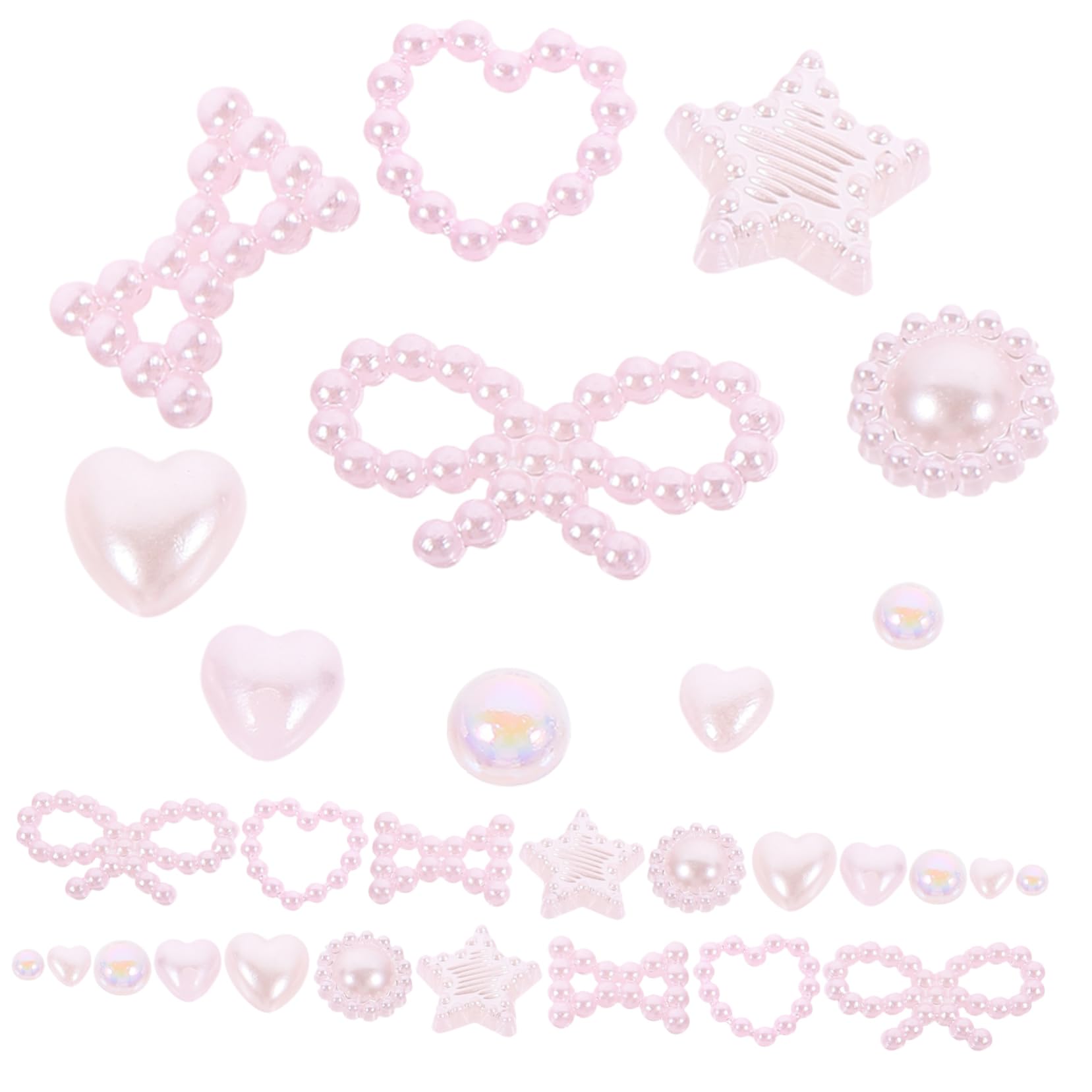 FOMIYES Nail Charms for Girls Set of 50 Nail Art Decorations Manicure Charms Pack