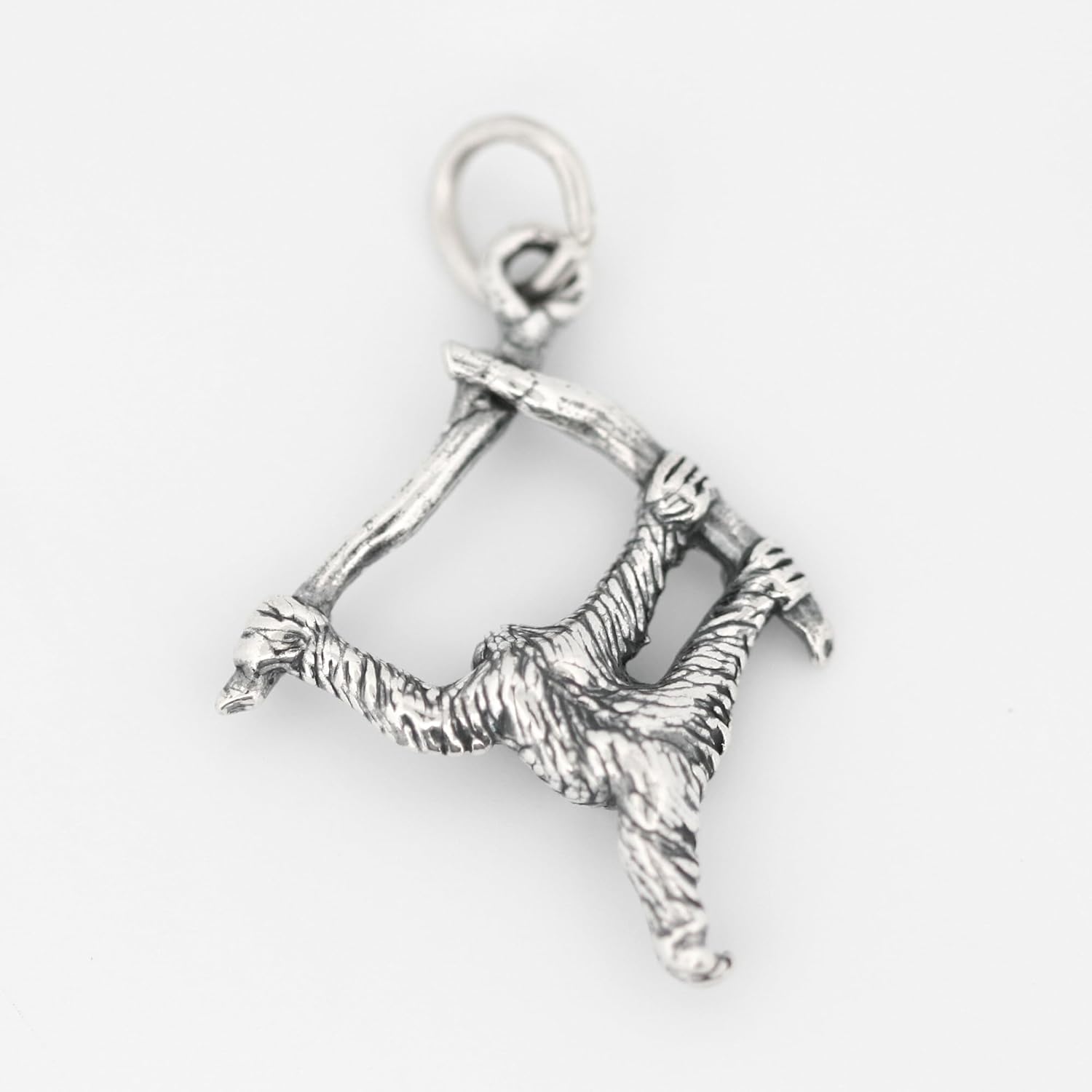 Orangutan Monkey Ape 3D 925 Solid Sterling Silver Charm Pendant Bracelet Jewelry Making Supply