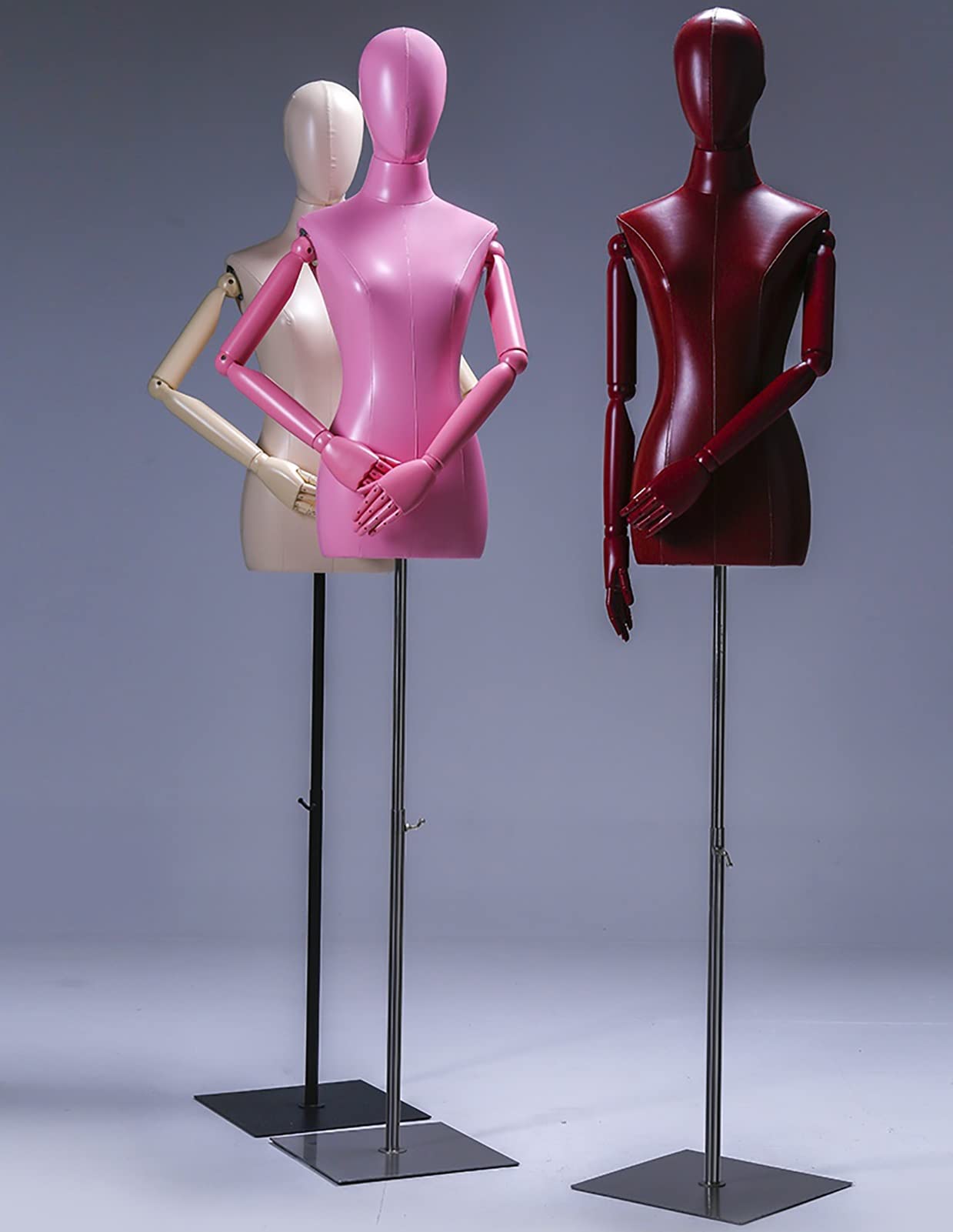 Amazon.co.jp: マネキンドレスフォーム女性マネキントルソー、頭と腕