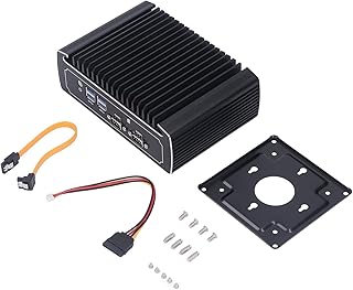 Computador Industrial Incorporado, 8G Armazenamento 128G Memória Mini PC Liga de Alumínio Poeira À Prova de Óleo 100-240V Compatibilidade Perfeita para Escritório (plugue da ue)