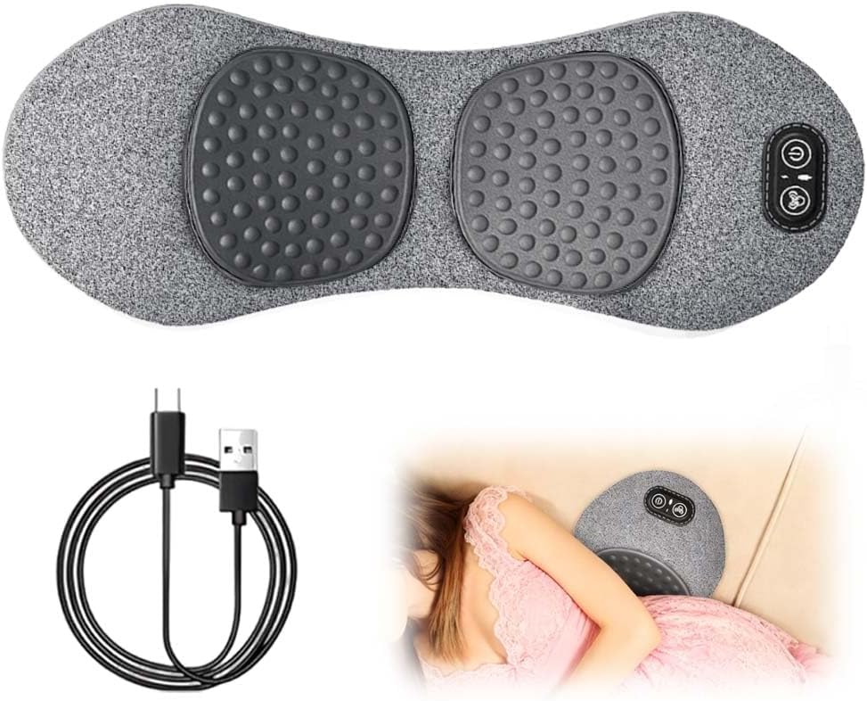 Lumbar Support Pillow, 2025 New Gray Smooth Triple Fusion Back Massager for Adults Seniors, 3 in 1 Back Massager for Home, Back Support Pillow for Bed (Gray)