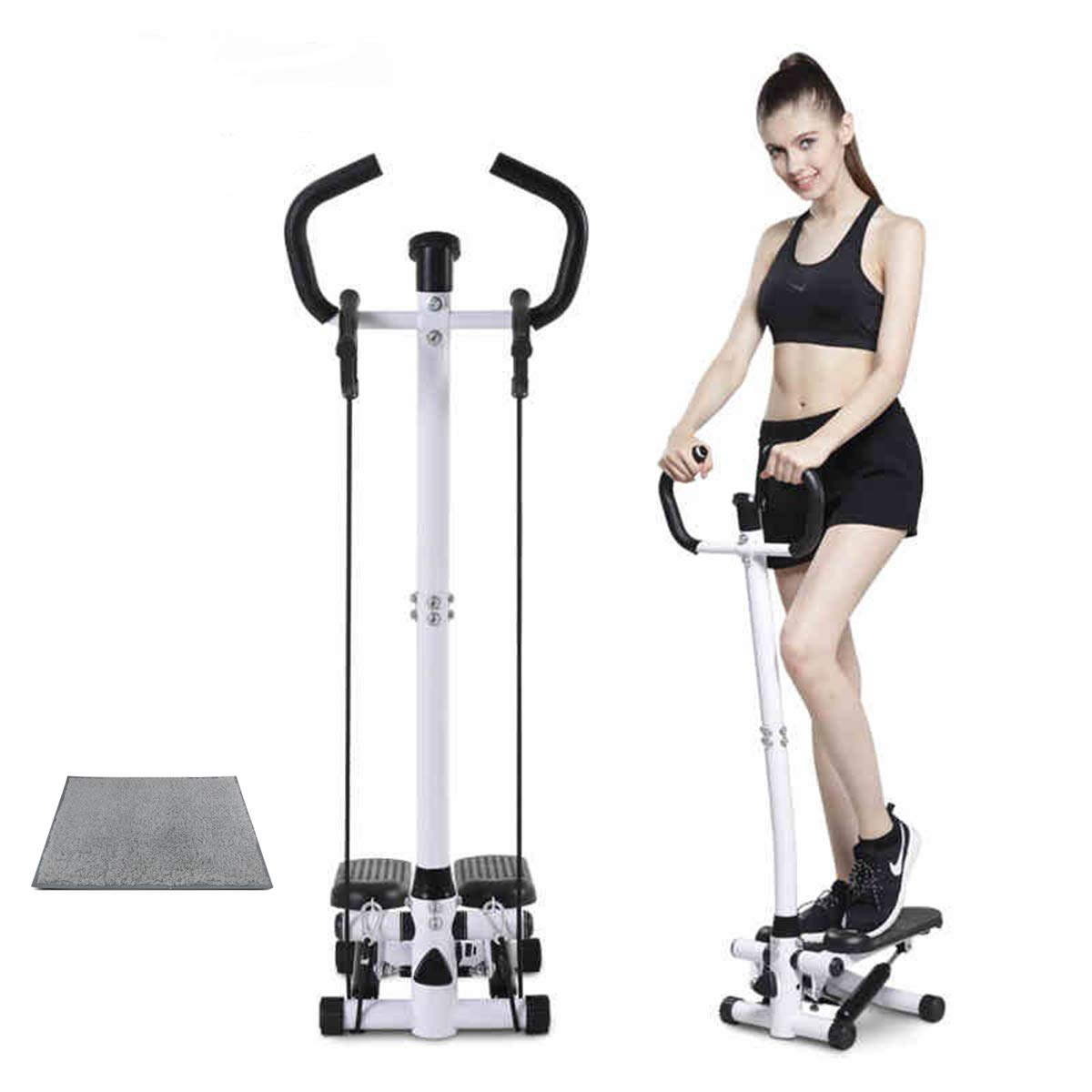 Stepper per Scale di Fitness, Stepper Multifunzione per Uso Domestico Mute Fitness Esercizio Sportivo Corpo con Monitor LCD e bracciolo,Package c