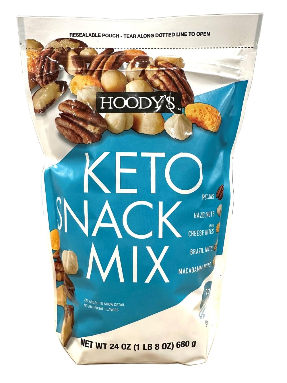 Hoodys KETO Snack Mix 24oz (Pack of 1) (Peanut+Hazelnuts+Cheese Bites+Brazil Nuts+Macadamia Nuts)