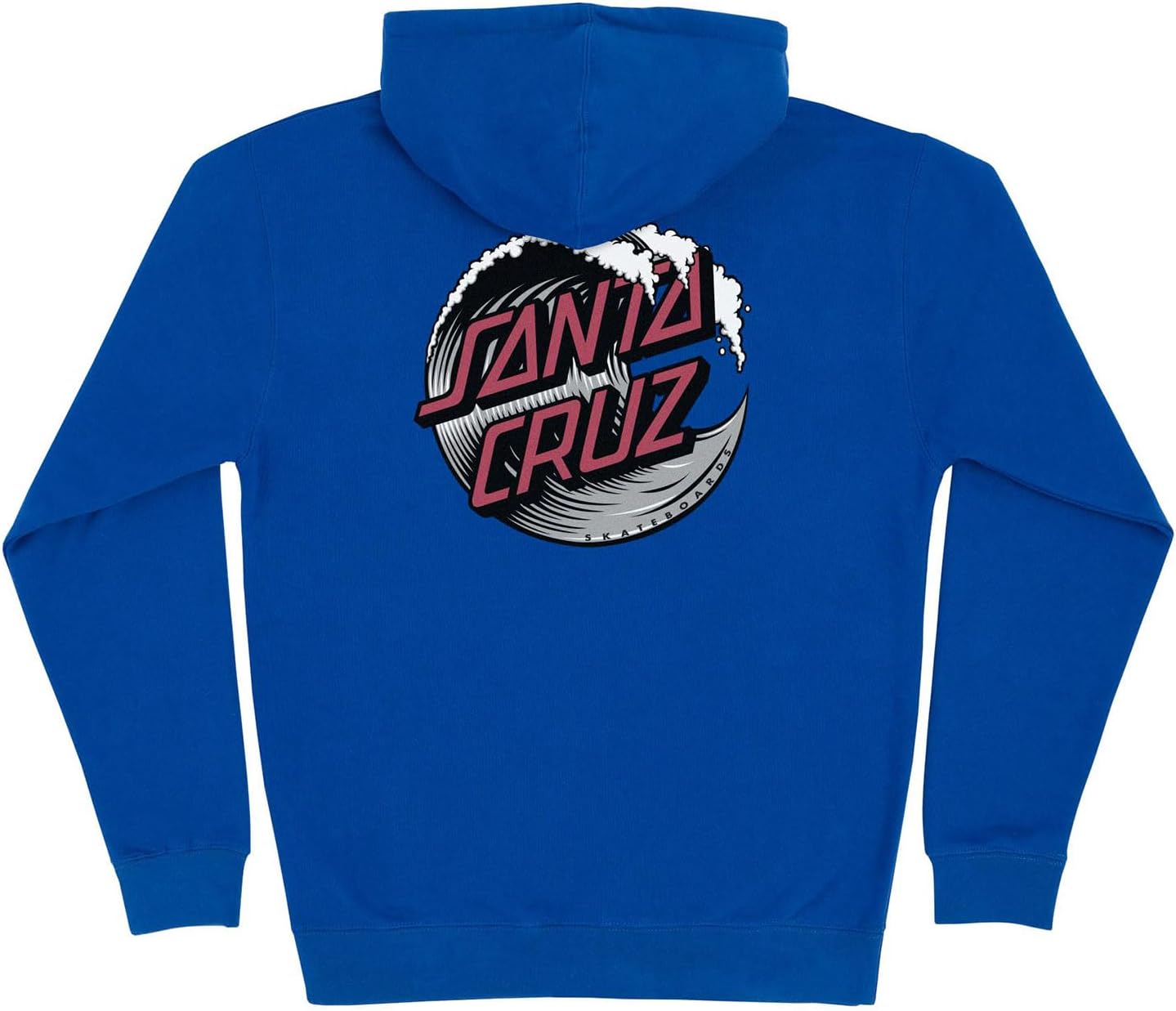 SANTA CRUZ Men's Zip Up Hooded Sweatshirt Wave Dot Skate Sweatshirt