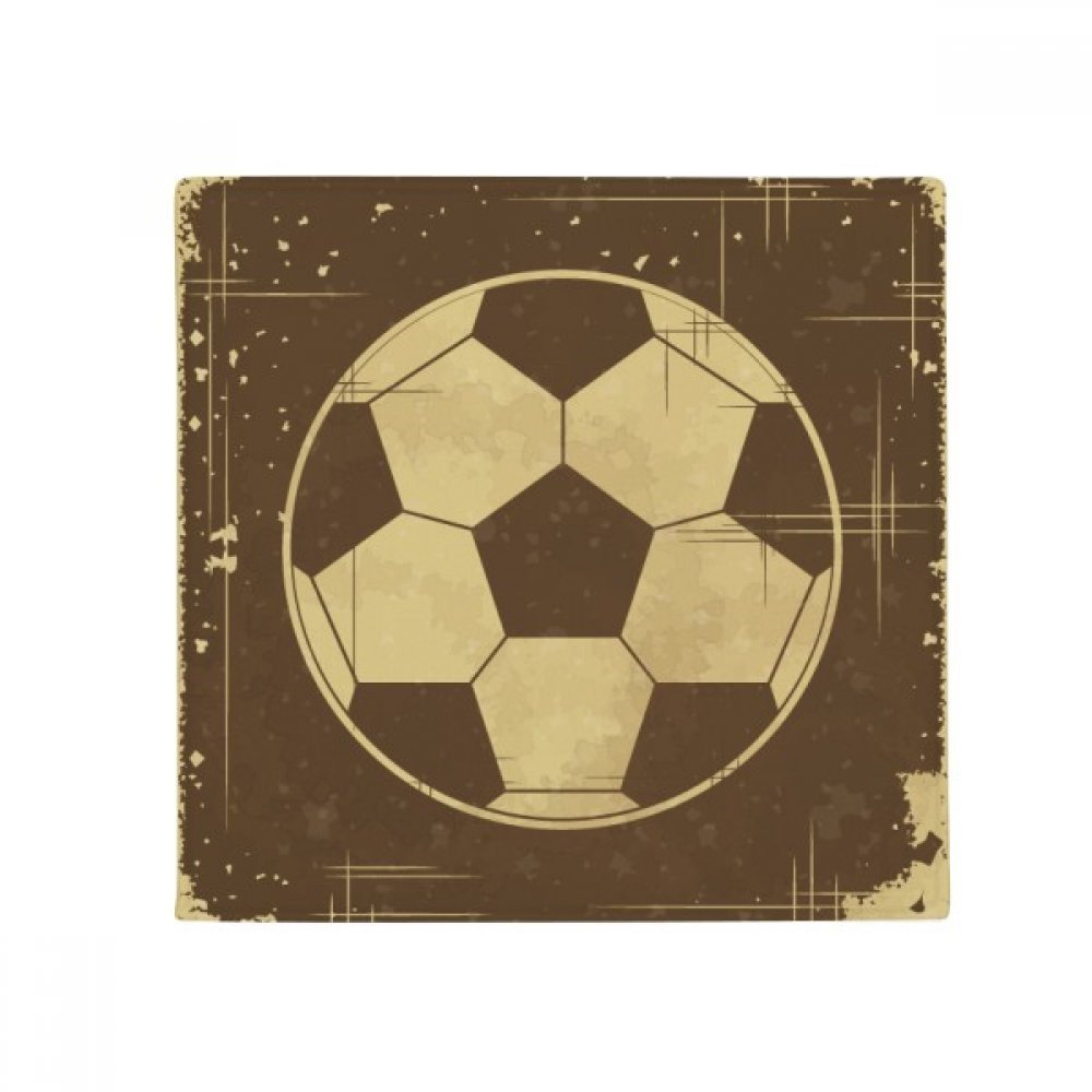 Tapis de sol football motif noir 60x60cm idée cadeau pour fan de sport