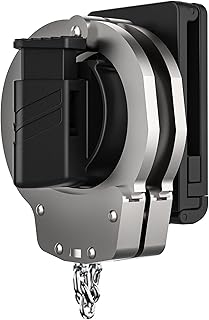 Handcuff Holster, Open Top Handcuff Pouch Fits Hinged Handcuffs Chain Handcuffs, Law Enforcement Handcuff Holder for Duty Belt, Polymer Handcuff Belt Clip Case with Quick Release, Black (Not Fit ASP) - TEGE
