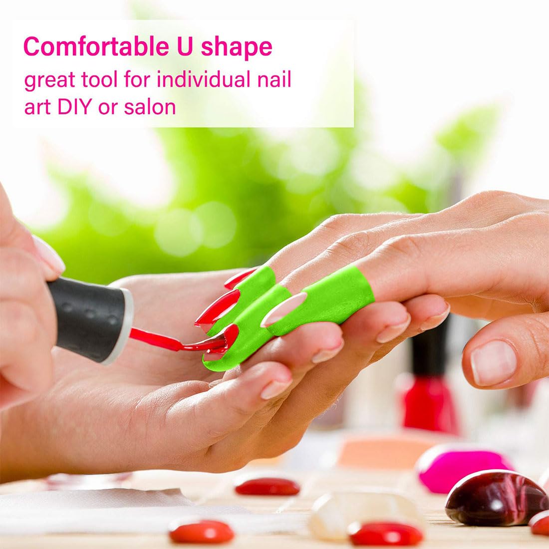 Nastri per Unghie USA e Getta, 50 Pezzi Forma di U Protettore Unghie Sticker, Nail Polish Protector Sticker Nail Polish Protettore Stencil per Nail Art Painting Unghie Peel off Tapes