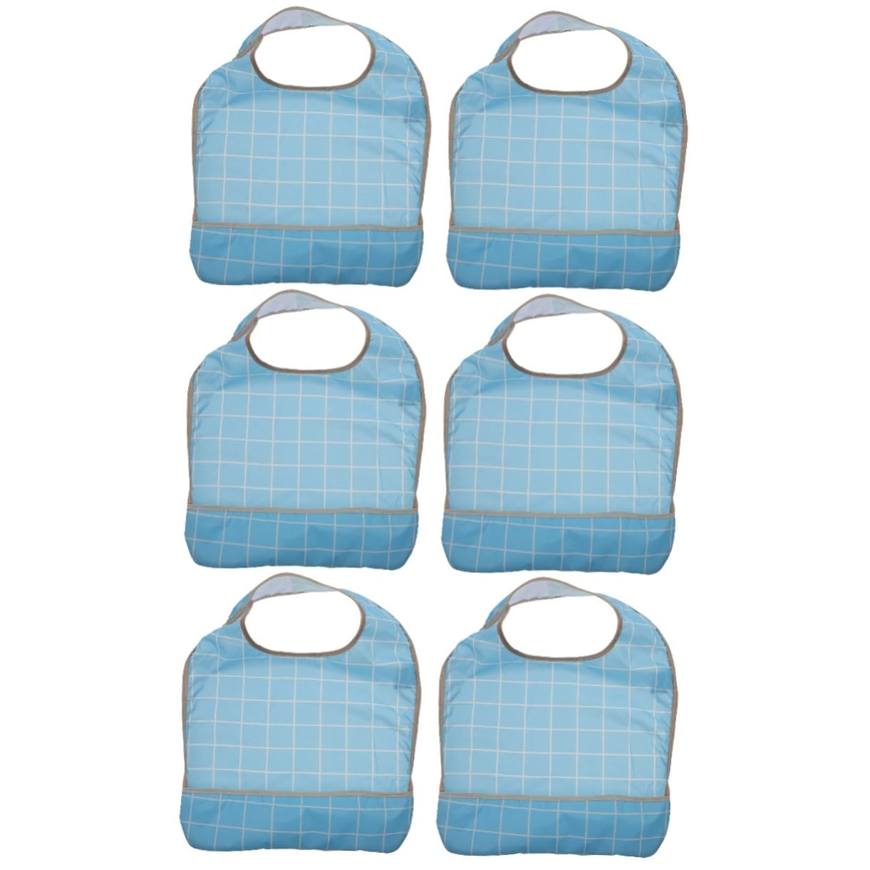 6 Stk Ältere Reis tasche kleinkind kleider Schürze essen Lätzchen Polyester-Speichelschürze für Erwachsene Polyester-Speichelschürze für ältere Menschen Futter Reisbeutel TPU