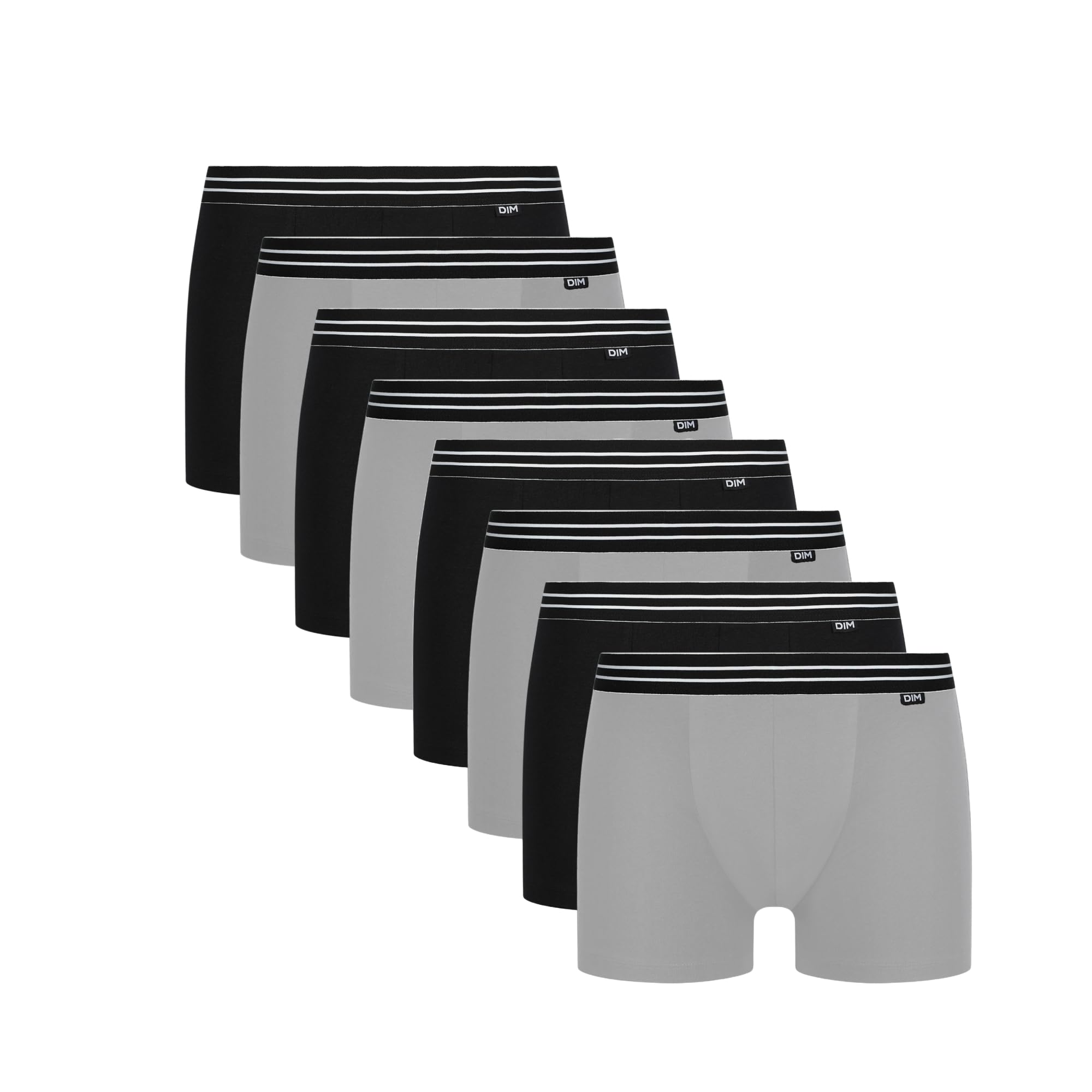 DIM Herren Boxershorts 8er Pack | EcoDIM Cotton Stretch Komfortabel | Täglicher Halt | Klassischer Gürtel