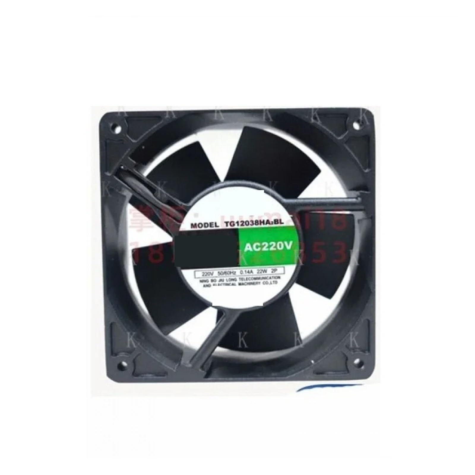 Ventilateur de refroidissement 12038 AC 220V extracteur air TG12038HA2BL 22W