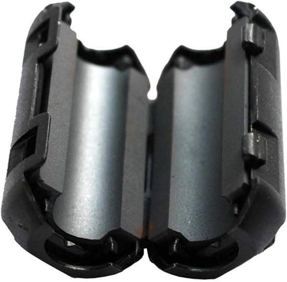 10pcs Inner 9mm 0.35'' Ferrite Clip Noise Filter Ferrite Bead Ferrite Clamps Chokes Ferrite Ring Ferrite Snap Black