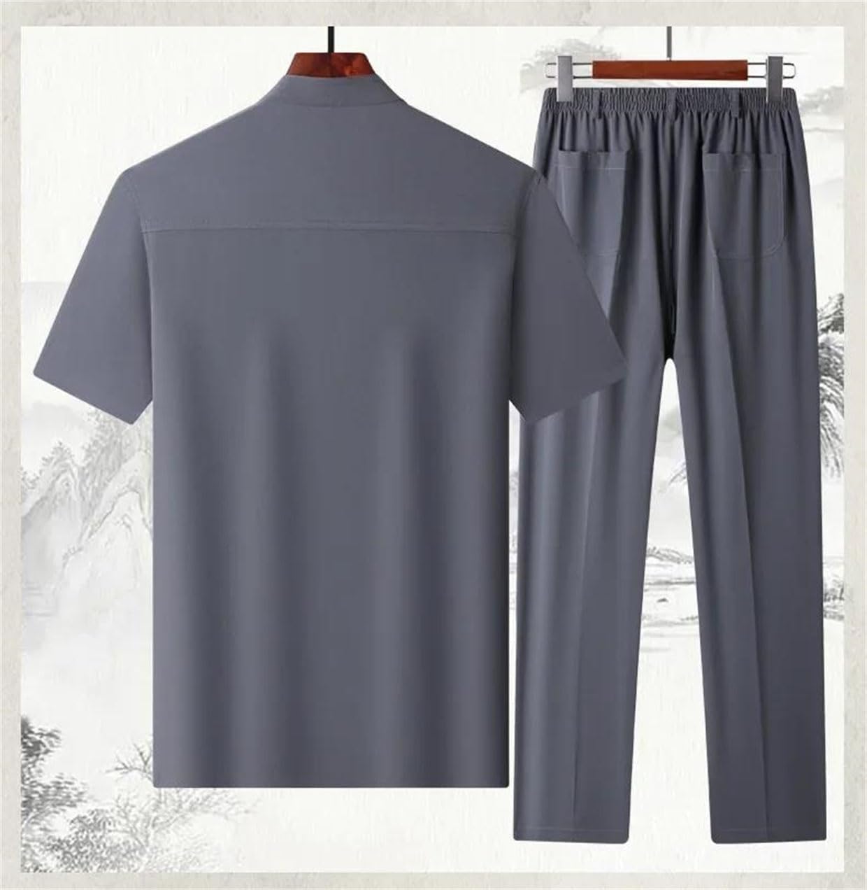 Men's Lightweight Short Sleeve Shirt Set For Casual Summer Men's Clothing Thin Style