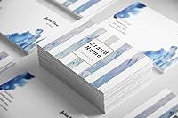 Vista 14 de Tarjetas de visita personalizadas de primera calidad, 250 tarjetas de diseño elegante y brillante papel metálico de 3.5 x 2 pulgadas, diseño