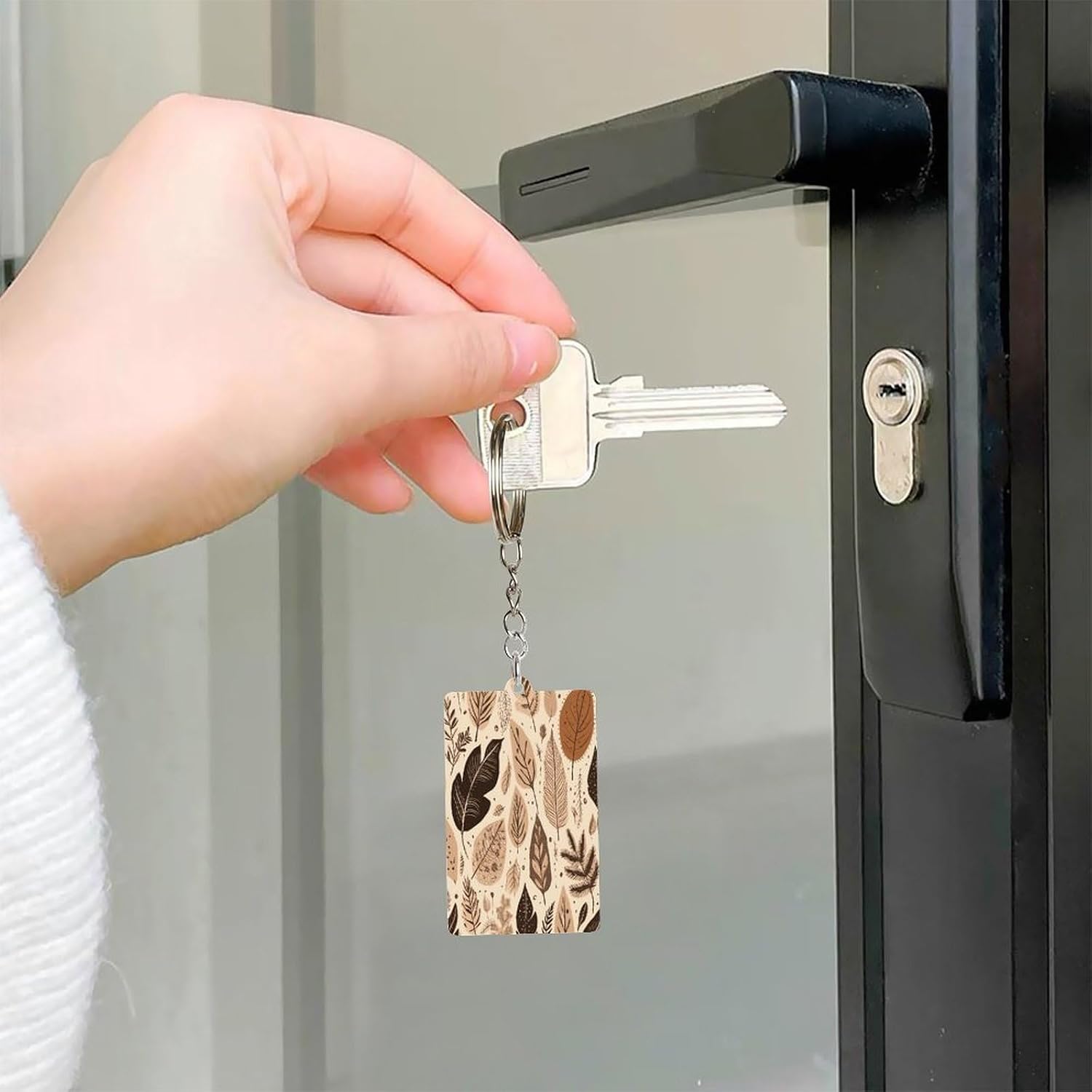 Brown Natural Pattern Key Chain Acrylic Keychain Key Rings image 4