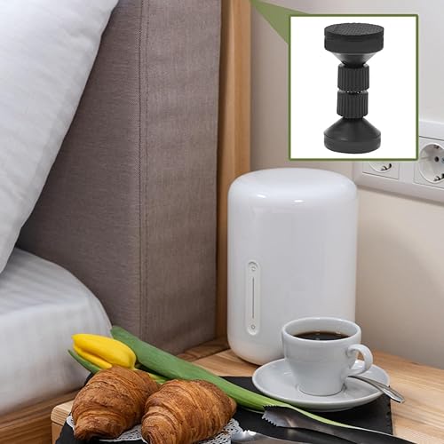 Miniatura 6 de Tapones para cabecero, 4 piezas, marco de cama ajustable, herramienta antivibración, con almohadillas para muebles, 3-3.5 pulgadas, tapón de pared