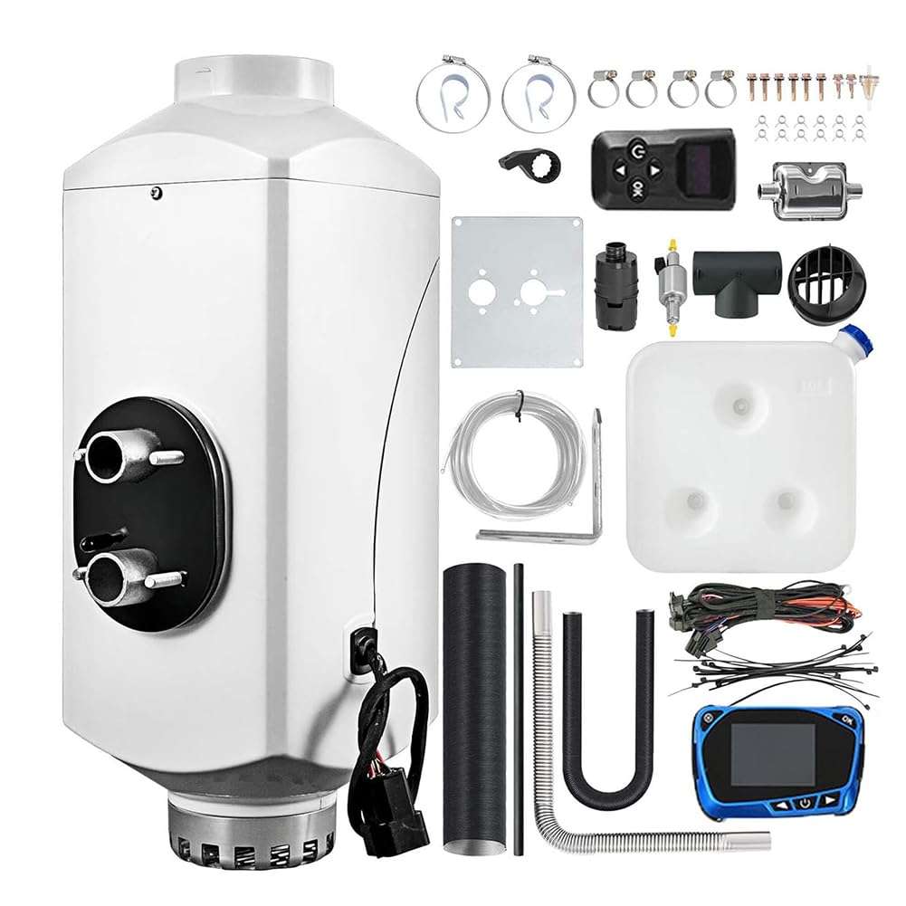 Réchauffeur Diesel 5KW, Radiateur De Stationnement Diesel avec Ajustement D'altitude Automatique, Chauffe-Air De Stationnement avec Télécommande Et Moniteur LCD,12v