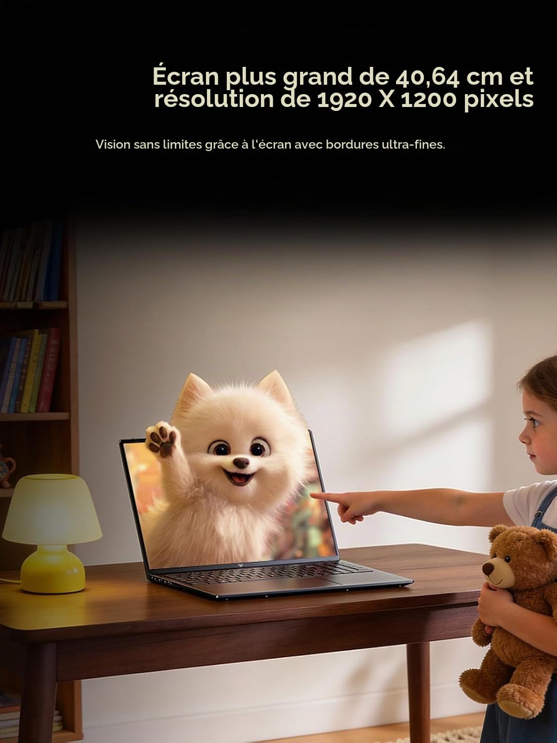 15,6" Ordinateur Portable avec Ryzen R2544 jusqu'à 3,70GHz