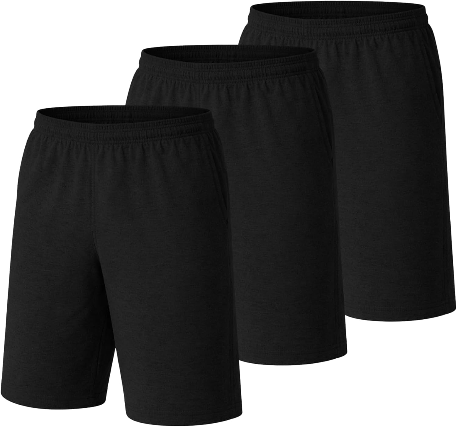 Hanes Men's Shorts, 3-Pack, Essentials 7.5" Short with Pockets, Gym Shorts for Men, Men's Athletic Shorts