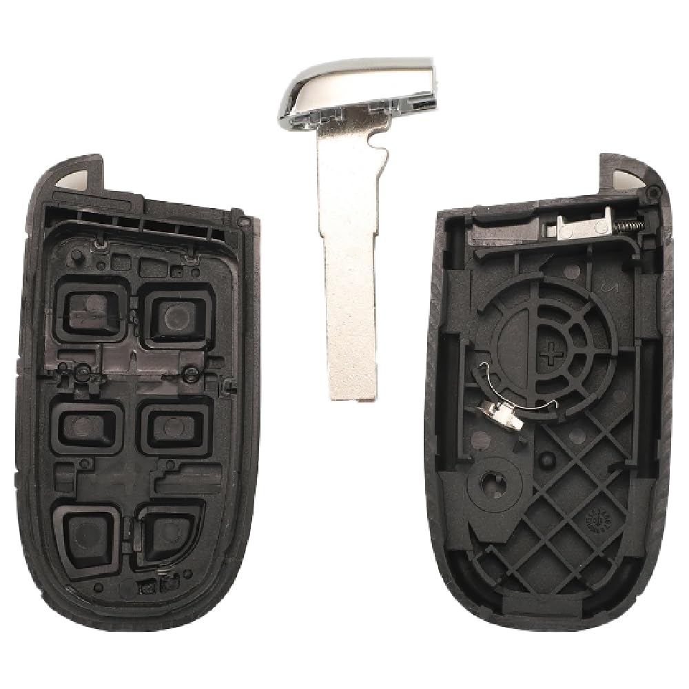 Custodia Portachiavi Cover Per Radiocomando Chiave Auto Keyless Con Lama D'Emergenza 3 Bottoni Compatibile Con Fiat 500X Jeep Compass Renegade