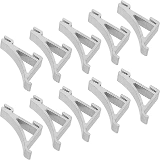 12pcs Aluminium Fridge Shelf Securing Clips Beverage Cabinet Rack Clips Freezer Shelf Retainer Hooks Refrigerator Support Mounting Hardware for Cooler and Freezer Organization