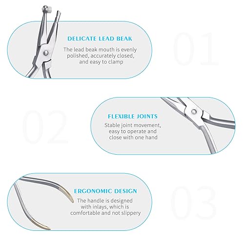 Miniatura 4 de ANNWAH Alicates de eliminación de adhesivo dental - Alicates para quitar cemento ortodóntico, alicates ortopédicos, herramienta de eliminación