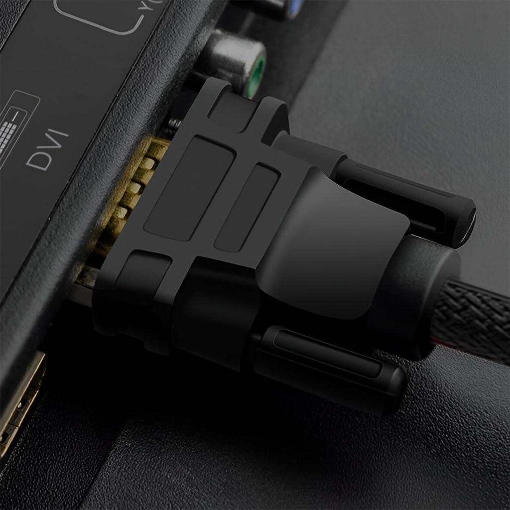 Retoo Cavo DVI-I a VGA 24+5 Dual Link, Lunghezza 1,5m, Interfaccia Maschio-Femmina, Connettori Placcati Oro, Ideale per Monitor CRT, Laptop, PC, Segnale FHD