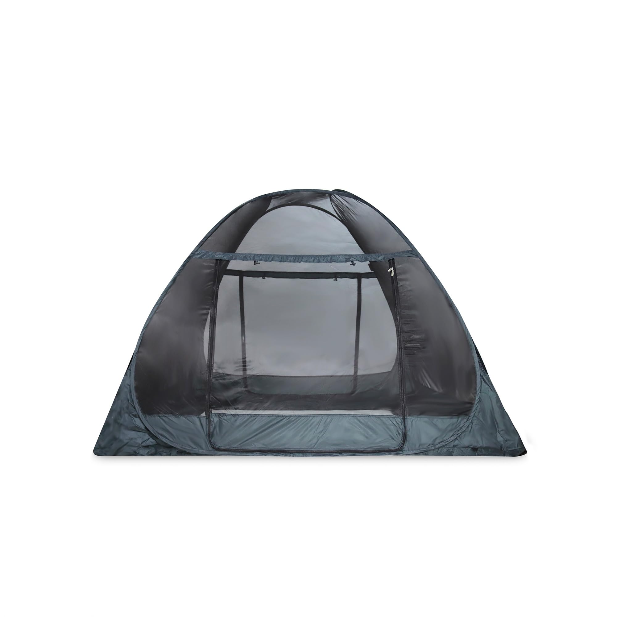 Deryan Moskitonetz Bett für 2 Personen - Faltbares Bett-Moskitonetz, Tragbares Reise-Moskitonetzzelt, Einzeltür-Moskito-Campingvorhang, 200×180 cm - Schwarz