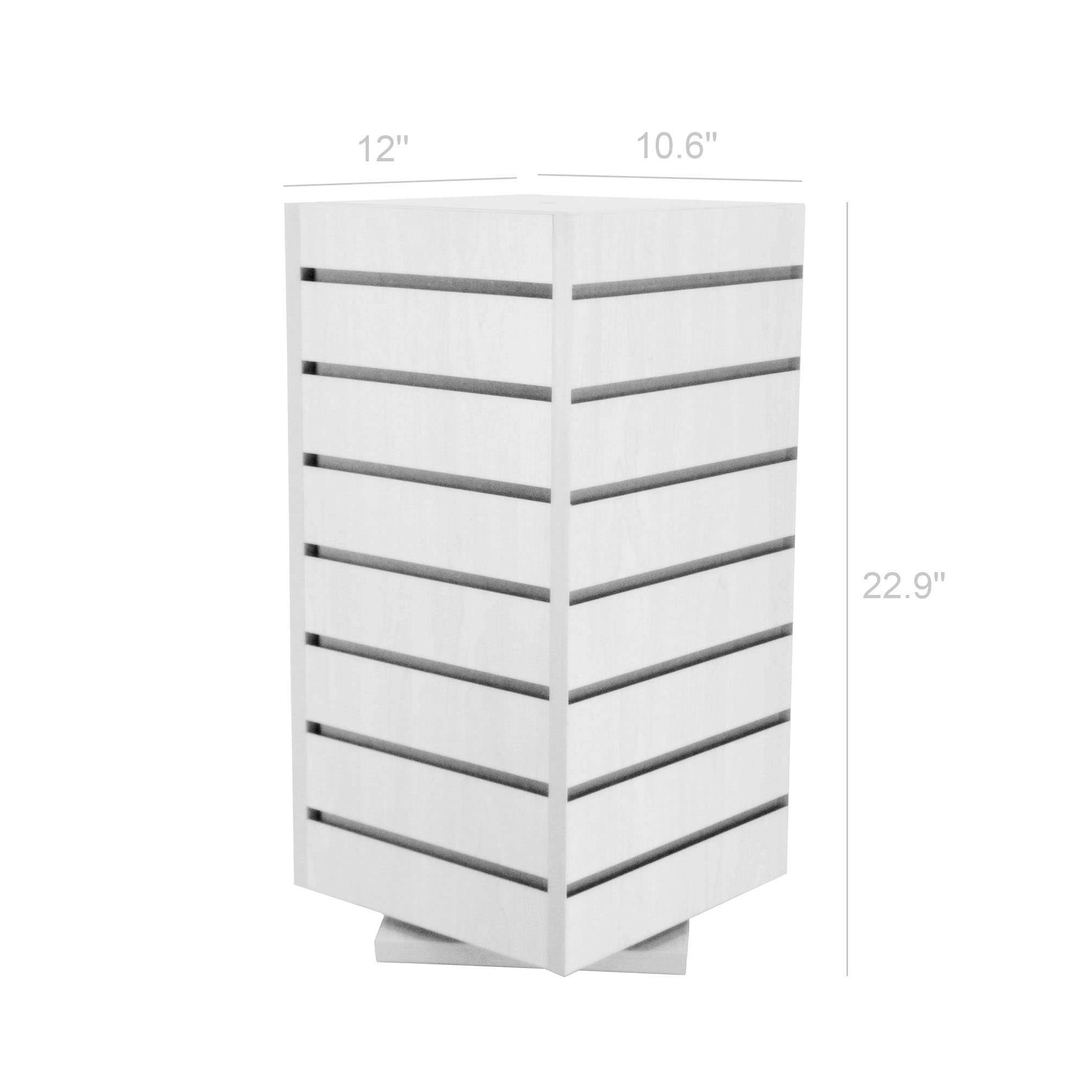 Snapklik.com : FixtureDisplays 4-Sided Slatwall Counter Spinner White ...