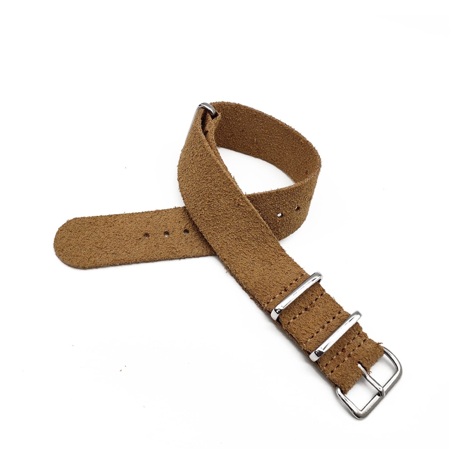 ALMVIS 20mm 22mm Leather Nato Strap Soft Watch Band Leather Watch Belt Wrist Band Quick Release Watch Accessories Replace(Khaki,20mm)