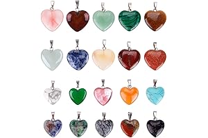 Celestial Aura: 20 Captivating Crystal Heart Pendants for Jewelry Creation