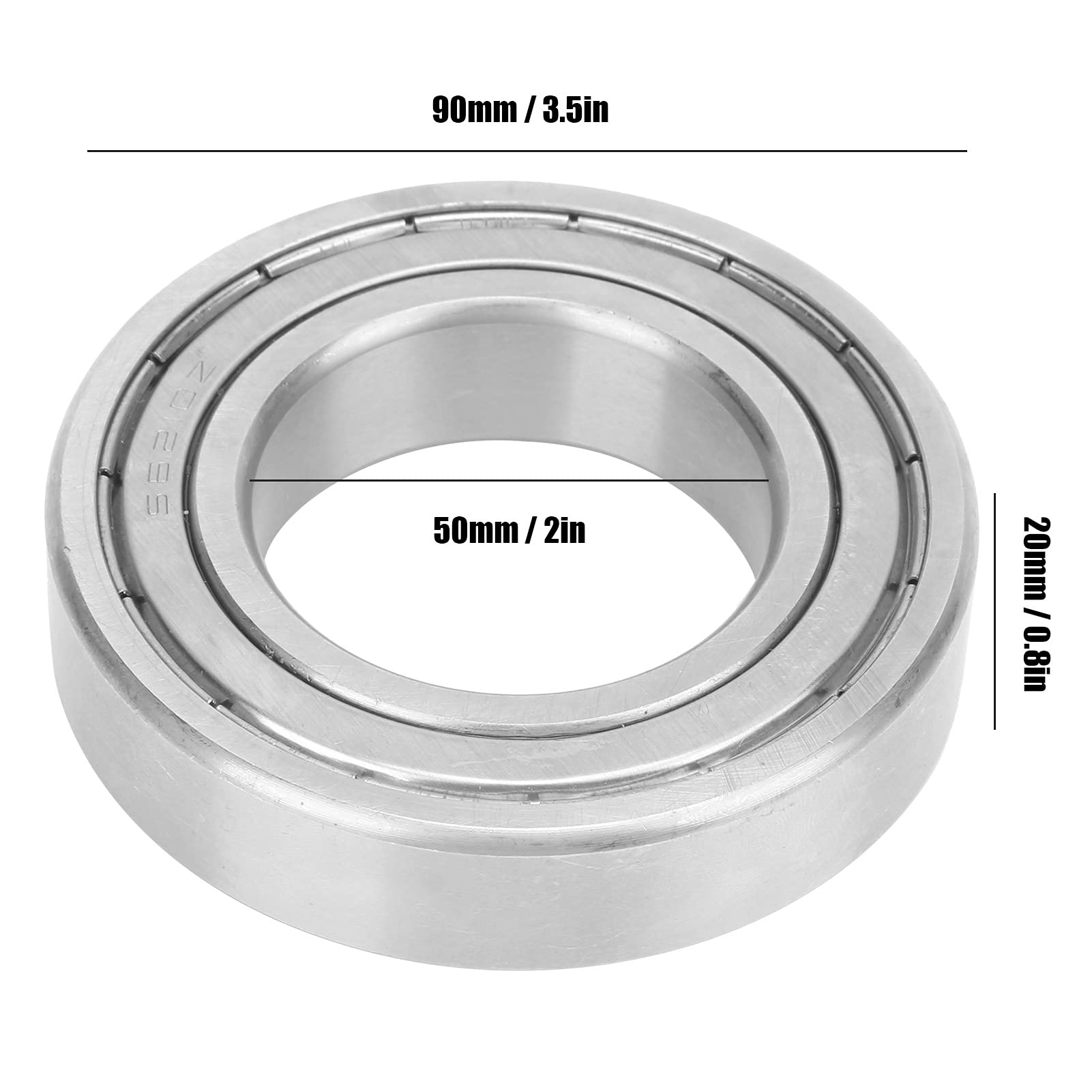 Łożyska kulkowe miniaturowe S6210ZZ 90x50x20 mm |Łożyska szybkoobrotowe ze stali nierdzewnej do maszyn przemysłowych |Osłona przeciwcząsteczkowa do reduktorów/kruszarki