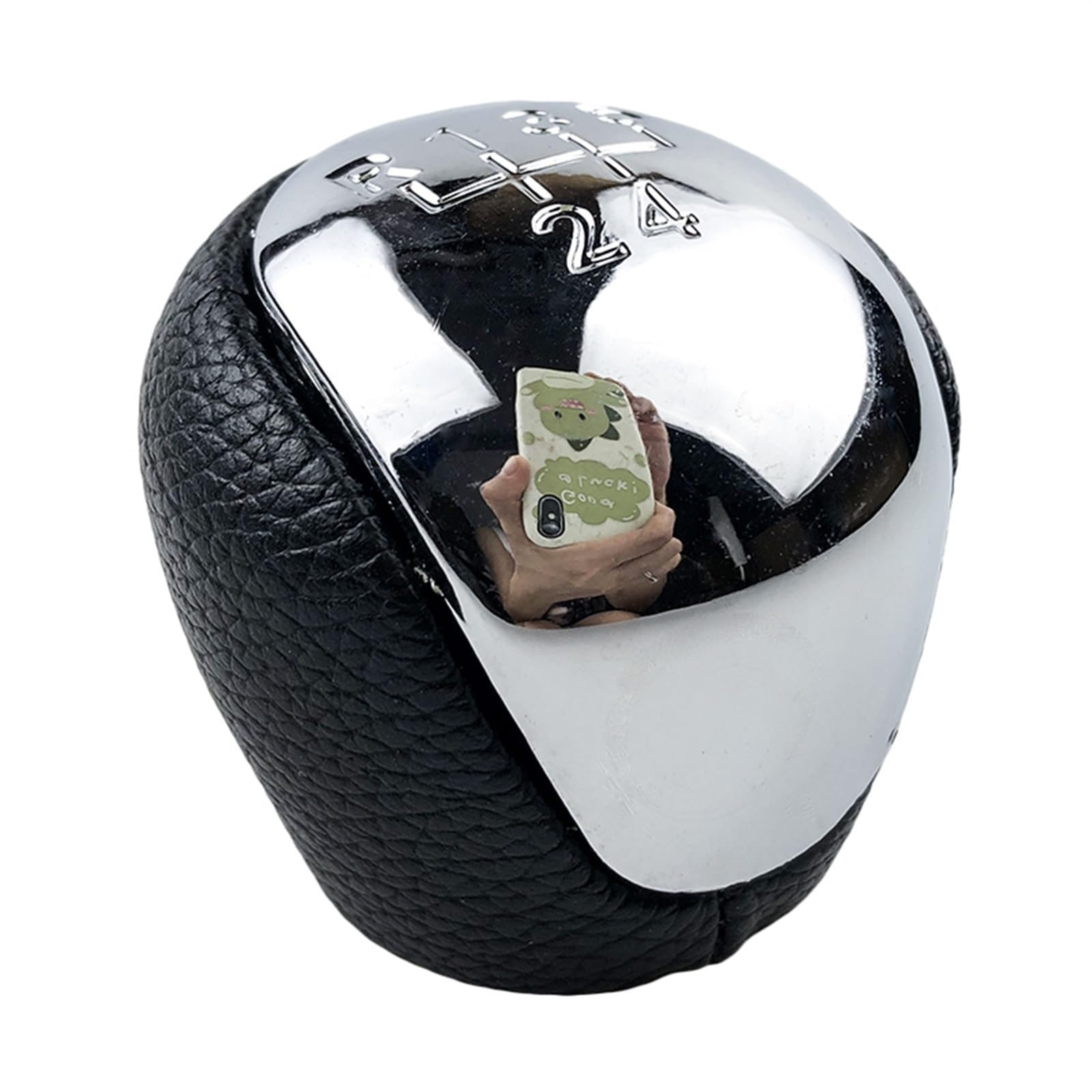 HSUKIHO Car Shift Knob Cover for Kia for Forte for Cerato for Koup (2009-2013) 5 Speed Gear Shift Knob Car-Styling Shifter Lever Handball(Chrome Silver)