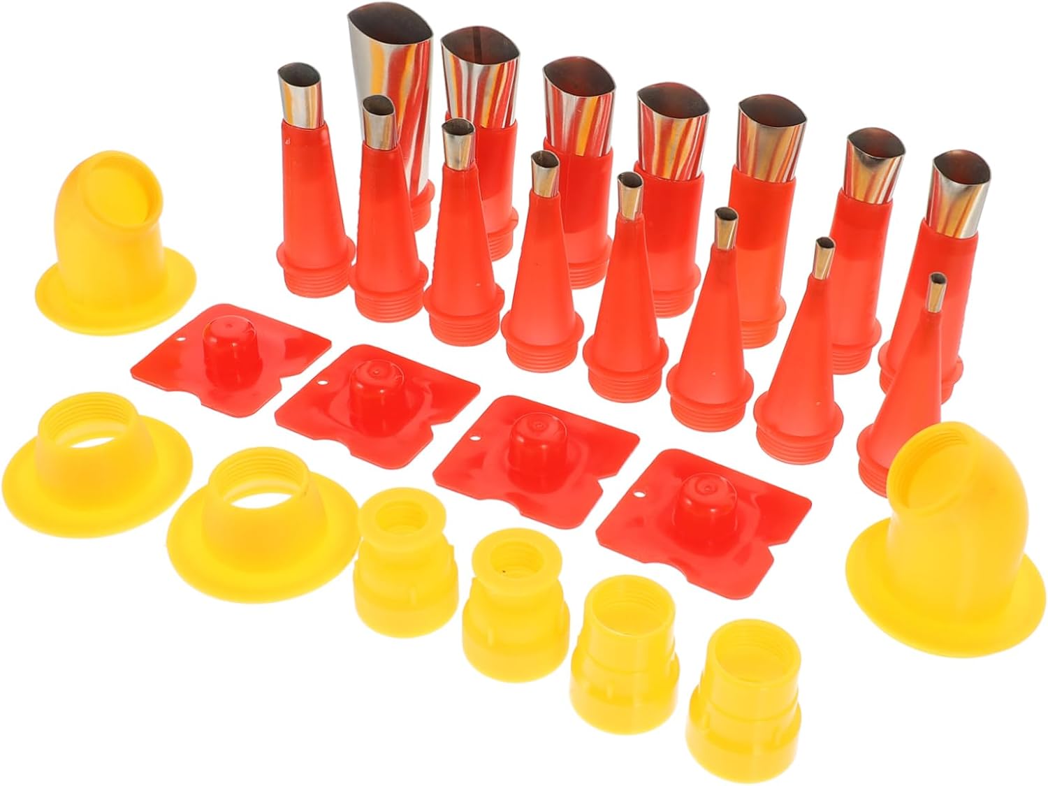 Generic 5sets Reusable Caulk Finishing Tool and Caulking Nozzle Applicators Base for Shower Sink and Frame Sealing Versatile Caulking Kit for All Gaps