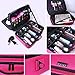 Docolor Makeup Train Case Multi Functional Professional Portable Makeup Bag Make Up Artist Box Cosmetic Organizer for Christmas Gift Cosmetics Makeup Brushes Beauty Tool (Pink,Large)
