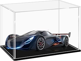 LANSCOERY Rectangular Clear Acrylic Display Case for Collectibles, Assemble Organizer Display Box Dustproof Protection for Figures 10 * 6 * 8 inch