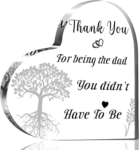 Miniatura 7 de Geelin Regalo de padrastro para padrastro, regalo para decoración de escritorio, placa acrílica de escritorio, recuerdo de hijastro, hijastro, placa